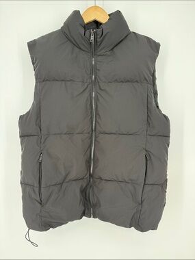 Mango Black Quilted Puffer Vest Size Large